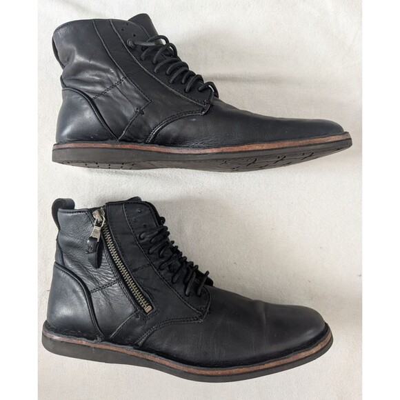 John Varvatos -Barrett Distressed - Combat Boots -Black -Men\'s - 8M -F1911P3B main image 11